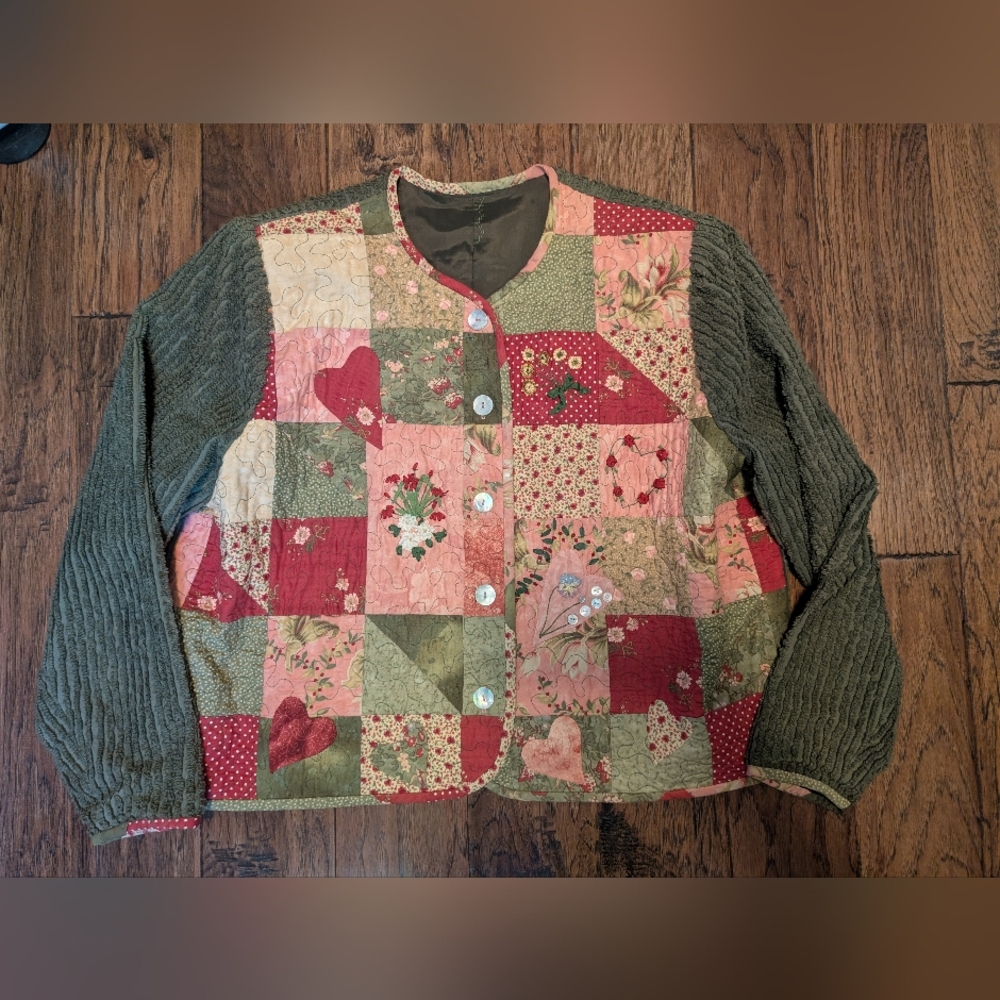 Patchwork Quilted Handmade Sweater Jacket